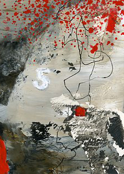 Five Susan Young Madison WI acrylic & pen  SOLD